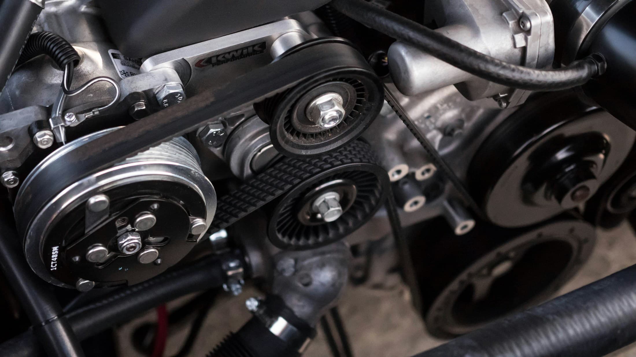 Engine components during automotive service